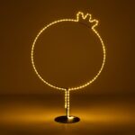 GLOBOSTAR® XMAS-CROWN-SMALL Χριστουγεννιάτικο Διακοσμητικό Φωτιστικό LED 15,6W 624lm 360° AC 220-240V Αδιάβροχο IP65 Θερμό Λευκό 2700K - Μαύρο & Διάφανο - M73 x Π25 x Υ106cm - 2 Χρόνια Εγγύηση - Image 3