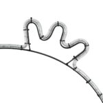 GLOBOSTAR® XMAS-CROWN-SMALL Χριστουγεννιάτικο Διακοσμητικό Φωτιστικό LED 15,6W 624lm 360° AC 220-240V Αδιάβροχο IP65 Θερμό Λευκό 2700K - Μαύρο & Διάφανο - M73 x Π25 x Υ106cm - 2 Χρόνια Εγγύηση - Image 4