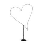 GLOBOSTAR® XMAS-HEART Χριστουγεννιάτικο Διακοσμητικό Φωτιστικό LED 19,5W 780lm 360° AC 220-240V Αδιάβροχο IP65 Θερμό Λευκό 2700K  - Μαύρο & Διάφανο - M100 x Π25 x Υ157cm - 2 Χρόνια Εγγύηση