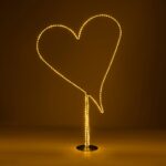 GLOBOSTAR® XMAS-HEART Χριστουγεννιάτικο Διακοσμητικό Φωτιστικό LED 19,5W 780lm 360° AC 220-240V Αδιάβροχο IP65 Θερμό Λευκό 2700K  - Μαύρο & Διάφανο - M100 x Π25 x Υ157cm - 2 Χρόνια Εγγύηση - Image 3