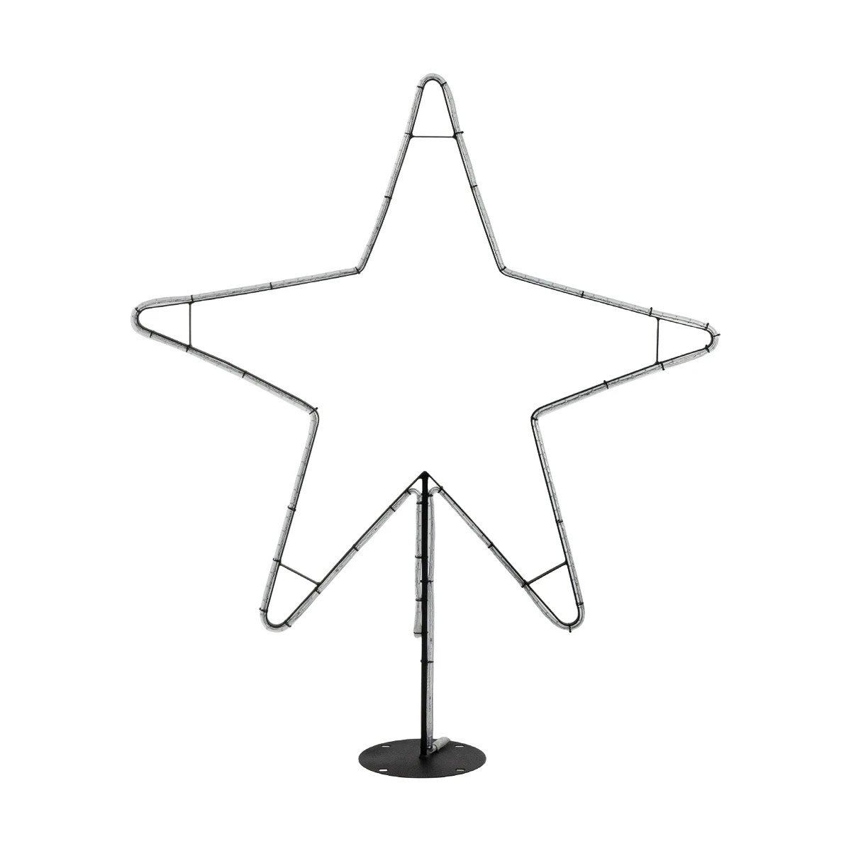 xmas_star_big_0 GLOBOSTAR® XMAS-STAR-BIG Χριστουγεννιάτικο Διακοσμητικό Φωτιστικό LED 19,5W 780lm 360° AC 220-240V Αδιάβροχο IP65 Θερμό Λευκό 2700K - Μαύρο & Διάφανο - M114 x Π25 x Υ132cm - 2 Χρόνια Εγγύηση - Image 1