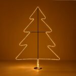GLOBOSTAR® XMAS-TREE-BIG Χριστουγεννιάτικο Διακοσμητικό Φωτιστικό LED 27.3W 1092lm 360° AC 220-240V Αδιάβροχο IP65 Θερμό Λευκό 2700K  - Μαύρο & Διάφανο - Μ134 x Π25 x Υ188cm - 2 Χρόνια Εγγύηση - Image 3