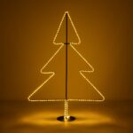 GLOBOSTAR® XMAS-TREE-SMALL Χριστουγεννιάτικο Διακοσμητικό Φωτιστικό LED 19,5W 780lm 360° AC 220-240V Αδιάβροχο IP65 Θερμό Λευκό 2700K - Μαύρο & Διάφανο - M102 x Π25 x Υ142cm - 2 Χρόνια Εγγύηση - Image 3