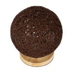 GLOBOSTAR® OCEANA 01337 Boho Επιτραπέζιο Φωτιστικό Πορτατίφ με Ντουί 1 x E27 AC 220-240V IP20 - Καφέ & Μπεζ - M20 x Π20 x Υ22cm - Image 4