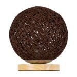 GLOBOSTAR® OCEANA 01337 Boho Επιτραπέζιο Φωτιστικό Πορτατίφ με Ντουί 1 x E27 AC 220-240V IP20 - Καφέ & Μπεζ - M20 x Π20 x Υ22cm - Image 5