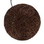 GLOBOSTAR® OCEANA 01337 Boho Επιτραπέζιο Φωτιστικό Πορτατίφ με Ντουί 1 x E27 AC 220-240V IP20 - Καφέ & Μπεζ - M20 x Π20 x Υ22cm - Image 6