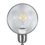 GLOBOSTAR® OFFICE 01393 Μοντέρνο Επιτραπέζιο Φωτιστικό Πορτατίφ με Ντουί 1 x E27 AC 220-240V IP20 - Ασημί - Μ14 x Π14 x Υ80cm - Image 15