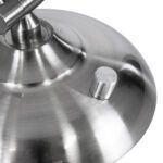 GLOBOSTAR® OFFICE 01393 Μοντέρνο Επιτραπέζιο Φωτιστικό Πορτατίφ με Ντουί 1 x E27 AC 220-240V IP20 - Ασημί - Μ14 x Π14 x Υ80cm - Image 16