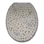 Κάλυμμα λεκάνης Polyresin 36×43 cm με χειροποίητο βότσαλο Eurocasa