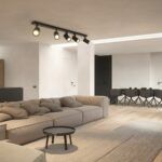 kelvo® SPOTA KLV-101-0142 Κινούμενο Φωτιστικό Σποτ Οροφής για 5 Λάμπες MR16 με Ντουί GU10 AC 220-240V IP20 - Μαύρο Ματ - Μ79.5 x Π6.3 x Υ14cm