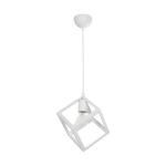 GLOBOSTAR® DISE 201-0052 Μοντέρνο Κρεμαστό Φωτιστικό Οροφής με Ντουί 1 x E27 AC 220-240V IP20 - Λευκό - Μ28 x Π28 x Υ31cm - Image 4