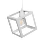 GLOBOSTAR® DISE 201-0052 Μοντέρνο Κρεμαστό Φωτιστικό Οροφής με Ντουί 1 x E27 AC 220-240V IP20 - Λευκό - Μ28 x Π28 x Υ31cm - Image 6