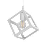 GLOBOSTAR® DISE 201-0052 Μοντέρνο Κρεμαστό Φωτιστικό Οροφής με Ντουί 1 x E27 AC 220-240V IP20 - Λευκό - Μ28 x Π28 x Υ31cm - Image 7