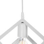 GLOBOSTAR® DISE 201-0052 Μοντέρνο Κρεμαστό Φωτιστικό Οροφής με Ντουί 1 x E27 AC 220-240V IP20 - Λευκό - Μ28 x Π28 x Υ31cm - Image 9