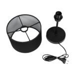 GLOBOSTAR® STRING 204-0196 Μοντέρνο Επιτραπέζιο Φωτιστικό Πορτατίφ με Ντουί 1 x E27 AC 220-240V IP20 - Μαύρο - Μ24 x Π24 x Υ37cm - Image 9