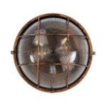 GLOBOSTAR® BOATLIGHT 61590 Vintage Φωτιστικό Καραβοχελώνα Τοίχου & Οροφής με Ντουί 2 x E27 AC 220-240V Αδιάβροχο IP65 - Χάλκινο Παλαιωμένο Εφέ Σκουριάς Ματ - Μ24 x Π24 x Υ11cm - Image 5