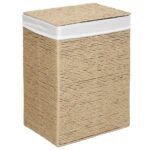 Καλάθι Απλύτων Καφέ Σχοινί 36×26×49 εκ.