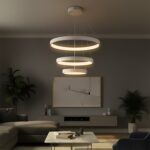 kelvo® NEMESIS KLV-101-0218 Κρεμαστό Φωτιστικό Οροφής LED 100W 10000lm 180° AC 220-240V IP20 Ρυθμιζόμενο Λευκό CCT με Χειριστήριο από 2700K έως 6000K Dimmable - Lumileds SMD Chip - Λευκό Ματ - Μ60 x Π60 x Υ60cm - 3 Χρόνια Εγγύηση