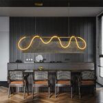 kelvo® GLOW KLV-101-0167 Κρεμαστό Φωτιστικό Οροφής LED 45W 4500lm 360° AC 220-240V IP20 Ρυθμιζόμενο Λευκό CCT με Χειριστήριο από 2700K έως 6000K Dimmable - Lumileds SMD Chip - Χρυσό Πλατίνα - Μ180 x Π30 x Υ40cm - 3 Χρόνια Εγγύηση - Image 3