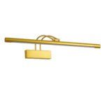 GLOBOSTAR® LAURA 60425 Μοντέρνο Φωτιστικό Τοίχου - Απλίκα Καθρέπτη Μπάνιου LED 12W 1400lm 120° AC 220-240V IP44 Φυσικό Λευκό 4500K - Lumileds SMD Chip & TÜV SÜD Driver - Χρυσό Βούρτσας - Μ60 x Π27 x Υ13cm - 3 Χρόνια Εγγύηση - Image 3