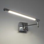 GLOBOSTAR® FRIDA 60458 Μοντέρνο Φωτιστικό Τοίχου - Απλίκα Καθρέπτη Μπάνιου LED 12W 1400lm 120° AC 220-240V IP44 Φυσικό Λευκό 4500K - Lumileds SMD Chip & TÜV SÜD Driver - Νίκελ Χρώμιο - Μ51 x Π25 x Υ10cm - 3 Χρόνια Εγγύηση - Image 8