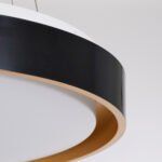 GLOBOSTAR® BARCHETTA 61047 Μοντέρνο Κρεμαστό Φωτιστικό Οροφής LED 72W 8306lm 120° AC 220-240V IP20 Ρυθμιζόμενο Λευκό CCT με Χειριστήριο από 2700K έως 6000K Dimmable - Lumileds SMD Chip - Μαύρο & Χρυσό Ματ - Μ48 x Π48 x Υ8.2cm - 3 Χρόνια Εγγύηση - Image 7