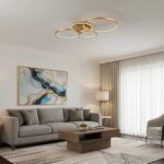 kelvo® NEMESIS KLV-101-0207 Φωτιστικό Οροφής LED 98W 9800lm 360° AC 220-240V IP20 Ρυθμιζόμενο Λευκό CCT με Χειριστήριο από 2700K έως 6000K Dimmable - Lumileds SMD Chip - Χρυσό Πλατίνα - Μ89 x Π60 x Υ19cm - 3 Χρόνια Εγγύηση - Image 2