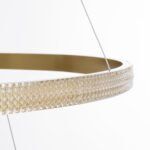 GLOBOSTAR® DIAMOND TRIO 61141 Μοντέρνο Κρεμαστό Φωτιστικό Οροφής LED 150W 18379lm 360° AC 220-240V IP20 Ρυθμιζόμενο Λευκό CCT με Χειριστήριο από 2700K έως 6000K Dimmable - Lumileds SMD Chip - Χρυσό Βούρτσας - Μ100 x Π100 x Υ100cm - 3 Χρόνια Εγγύηση - Image 8