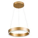 GLOBOSTAR® VENOM 61175 Μοντέρνο Κρεμαστό Φωτιστικό Οροφής LED 30W 3513lm 120° AC 220-240V IP20 Ρυθμιζόμενο Λευκό CCT με Χειριστήριο από 2700K έως 6000K Dimmable - Lumileds SMD Chip - Χρυσό Βούρτσας - Μ40 x Π40 x Υ6.5cm - 3 Χρόνια Εγγύηση - Image 3