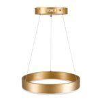 GLOBOSTAR® VENOM 61175 Μοντέρνο Κρεμαστό Φωτιστικό Οροφής LED 30W 3513lm 120° AC 220-240V IP20 Ρυθμιζόμενο Λευκό CCT με Χειριστήριο από 2700K έως 6000K Dimmable - Lumileds SMD Chip - Χρυσό Βούρτσας - Μ40 x Π40 x Υ6.5cm - 3 Χρόνια Εγγύηση - Image 5