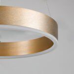 GLOBOSTAR® VENOM 61175 Μοντέρνο Κρεμαστό Φωτιστικό Οροφής LED 30W 3513lm 120° AC 220-240V IP20 Ρυθμιζόμενο Λευκό CCT με Χειριστήριο από 2700K έως 6000K Dimmable - Lumileds SMD Chip - Χρυσό Βούρτσας - Μ40 x Π40 x Υ6.5cm - 3 Χρόνια Εγγύηση - Image 6