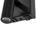 GLOBOSTAR® ROULETTE-R 61379 Μοντέρνο Φωτιστικό Τοίχου - Απλίκα Ξενοδοχείου Reading Light με Φορτιστή USB 3A & Ντουί 1 x E27 LED 3W 360lm 36° & 360° AC 220-240V IP20 Φυσικό Λευκό 4500K - Bridgelux COB Chip & TÜV SÜD Driver - Μαύρο & Μπεζ - Μ22 x Π23.5 x Υ37cm - Σετ 2 Τεμαχίων - 3 Χρόνια Εγγύηση - Image 6
