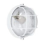 GLOBOSTAR® BOATLIGHT 61585 Vintage Φωτιστικό Καραβοχελώνα Τοίχου & Οροφής με Ντουί 1 x E27 AC 220-240V Αδιάβροχο IP65 - Λευκό Ματ - Μ17.5 x Π17.5 x Υ9cm - Image 3