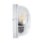 GLOBOSTAR® BOATLIGHT 61585 Vintage Φωτιστικό Καραβοχελώνα Τοίχου & Οροφής με Ντουί 1 x E27 AC 220-240V Αδιάβροχο IP65 - Λευκό Ματ - Μ17.5 x Π17.5 x Υ9cm - Image 5