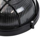 GLOBOSTAR® BOATLIGHT 61586 Vintage Φωτιστικό Καραβοχελώνα Τοίχου & Οροφής με Ντουί 1 x E27 AC 220-240V Αδιάβροχο IP65 - Μαύρο Ματ - Μ17.5 x Π17.5 x Υ9cm - Image 7