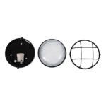 GLOBOSTAR® BOATLIGHT 61586 Vintage Φωτιστικό Καραβοχελώνα Τοίχου & Οροφής με Ντουί 1 x E27 AC 220-240V Αδιάβροχο IP65 - Μαύρο Ματ - Μ17.5 x Π17.5 x Υ9cm - Image 8