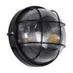 GLOBOSTAR® BOATLIGHT 61586 Vintage Φωτιστικό Καραβοχελώνα Τοίχου & Οροφής με Ντουί 1 x E27 AC 220-240V Αδιάβροχο IP65 - Μαύρο Ματ - Μ17.5 x Π17.5 x Υ9cm - Image 9