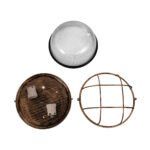 GLOBOSTAR® BOATLIGHT 61590 Vintage Φωτιστικό Καραβοχελώνα Τοίχου & Οροφής με Ντουί 2 x E27 AC 220-240V Αδιάβροχο IP65 - Χάλκινο Παλαιωμένο Εφέ Σκουριάς Ματ - Μ24 x Π24 x Υ11cm - Image 9