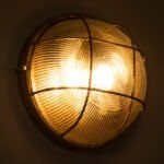 GLOBOSTAR® BOATLIGHT 61590 Vintage Φωτιστικό Καραβοχελώνα Τοίχου & Οροφής με Ντουί 2 x E27 AC 220-240V Αδιάβροχο IP65 - Χάλκινο Παλαιωμένο Εφέ Σκουριάς Ματ - Μ24 x Π24 x Υ11cm - Image 11