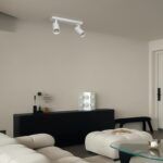 kelvo® SPOTA KLV-101-0137 Κινούμενο Φωτιστικό Σποτ Οροφής για 2 Λάμπες MR16 με Ντουί GU10 AC 220-240V IP20 - Λευκό Ματ - Μ30 x Π6 x Υ14.5cm - Image 2