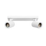 kelvo® SPOTA KLV-101-0137 Κινούμενο Φωτιστικό Σποτ Οροφής για 2 Λάμπες MR16 με Ντουί GU10 AC 220-240V IP20 - Λευκό Ματ - Μ30 x Π6 x Υ14.5cm - Image 5