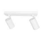 kelvo® SPOTA KLV-101-0137 Κινούμενο Φωτιστικό Σποτ Οροφής για 2 Λάμπες MR16 με Ντουί GU10 AC 220-240V IP20 - Λευκό Ματ - Μ30 x Π6 x Υ14.5cm - Image 8