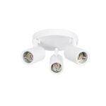 kelvo® SPOTA KLV-101-0145 Κινούμενο Φωτιστικό Σποτ Οροφής για 3 Λάμπες MR16 με Ντουί GU10 AC 220-240V IP20 - Λευκό Ματ - Μ19 x Π19 x Υ14cm - Image 4