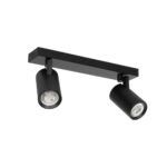 kelvo® SPOTA KLV-101-0136 Κινούμενο Φωτιστικό Σποτ Οροφής για 2 Λάμπες MR16 με Ντουί GU10 AC 220-240V IP20 - Μαύρο Ματ - Μ30 x Π6 x Υ14.5cm - Image 3