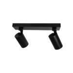 kelvo® SPOTA KLV-101-0136 Κινούμενο Φωτιστικό Σποτ Οροφής για 2 Λάμπες MR16 με Ντουί GU10 AC 220-240V IP20 - Μαύρο Ματ - Μ30 x Π6 x Υ14.5cm - Image 8