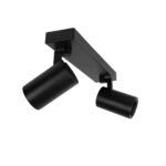 kelvo® SPOTA KLV-101-0136 Κινούμενο Φωτιστικό Σποτ Οροφής για 2 Λάμπες MR16 με Ντουί GU10 AC 220-240V IP20 - Μαύρο Ματ - Μ30 x Π6 x Υ14.5cm - Image 9