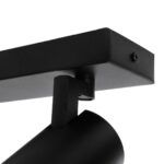 kelvo® SPOTA KLV-101-0138 Κινούμενο Φωτιστικό Σποτ Οροφής για 3 Λάμπες MR16 με Ντουί GU10 AC 220-240V IP20 - Μαύρο Ματ - Μ48 x Π6.2 x Υ14cm - Image 9