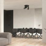 kelvo® SPOTA KLV-101-0144 Κινούμενο Φωτιστικό Σποτ Οροφής για 3 Λάμπες MR16 με Ντουί GU10 AC 220-240V IP20 - Μαύρο Ματ - Μ19 x Π19 x Υ14cm - Image 2