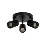 kelvo® SPOTA KLV-101-0144 Κινούμενο Φωτιστικό Σποτ Οροφής για 3 Λάμπες MR16 με Ντουί GU10 AC 220-240V IP20 - Μαύρο Ματ - Μ19 x Π19 x Υ14cm - Image 4