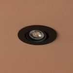 kelvo® OMEGA KLV-101-0036 Χωνευτό Κινούμενο Φωτιστικό Downlight Σποτ για Λάμπα MR16 με Ντουί GU10 AC 220-240V IP20 - Μαύρο Ματ - Μ10.5 x Π10.5 x Υ2.2cm / Q7.5cm